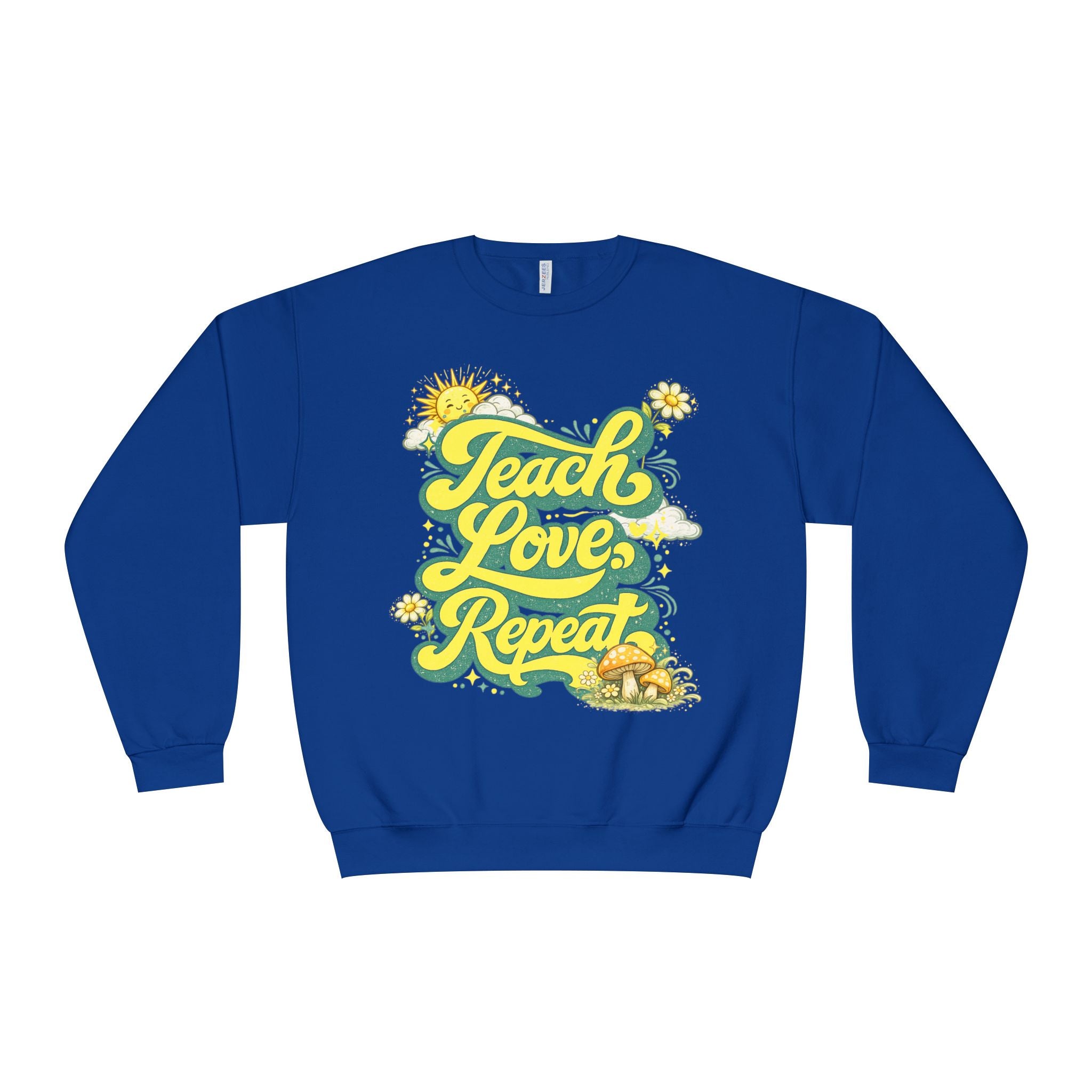 Teach Love Repeat Sweatshirt — Retro Teacher Crewneck
