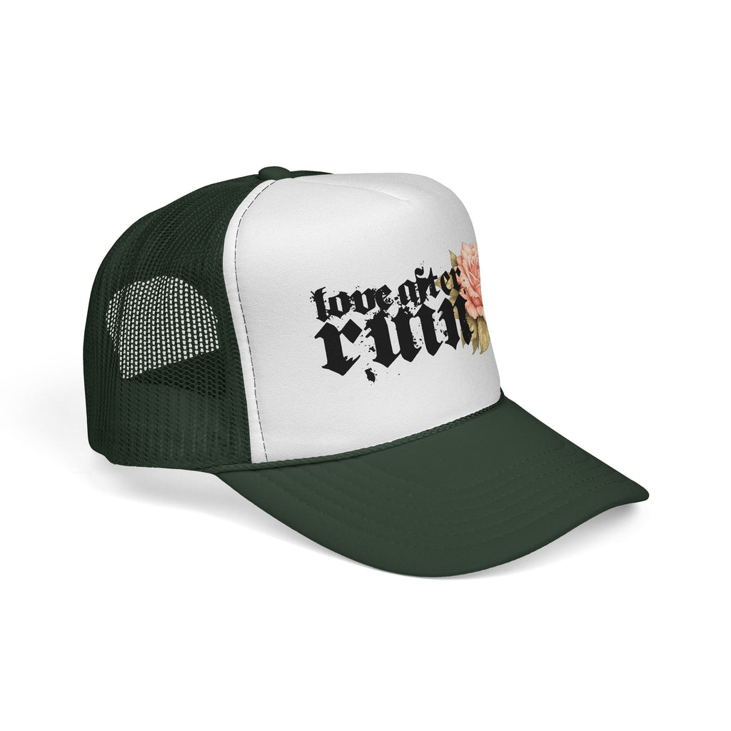 Trucker Cap — ‘Love After Ruin’ Floral Gothic Mesh Hat