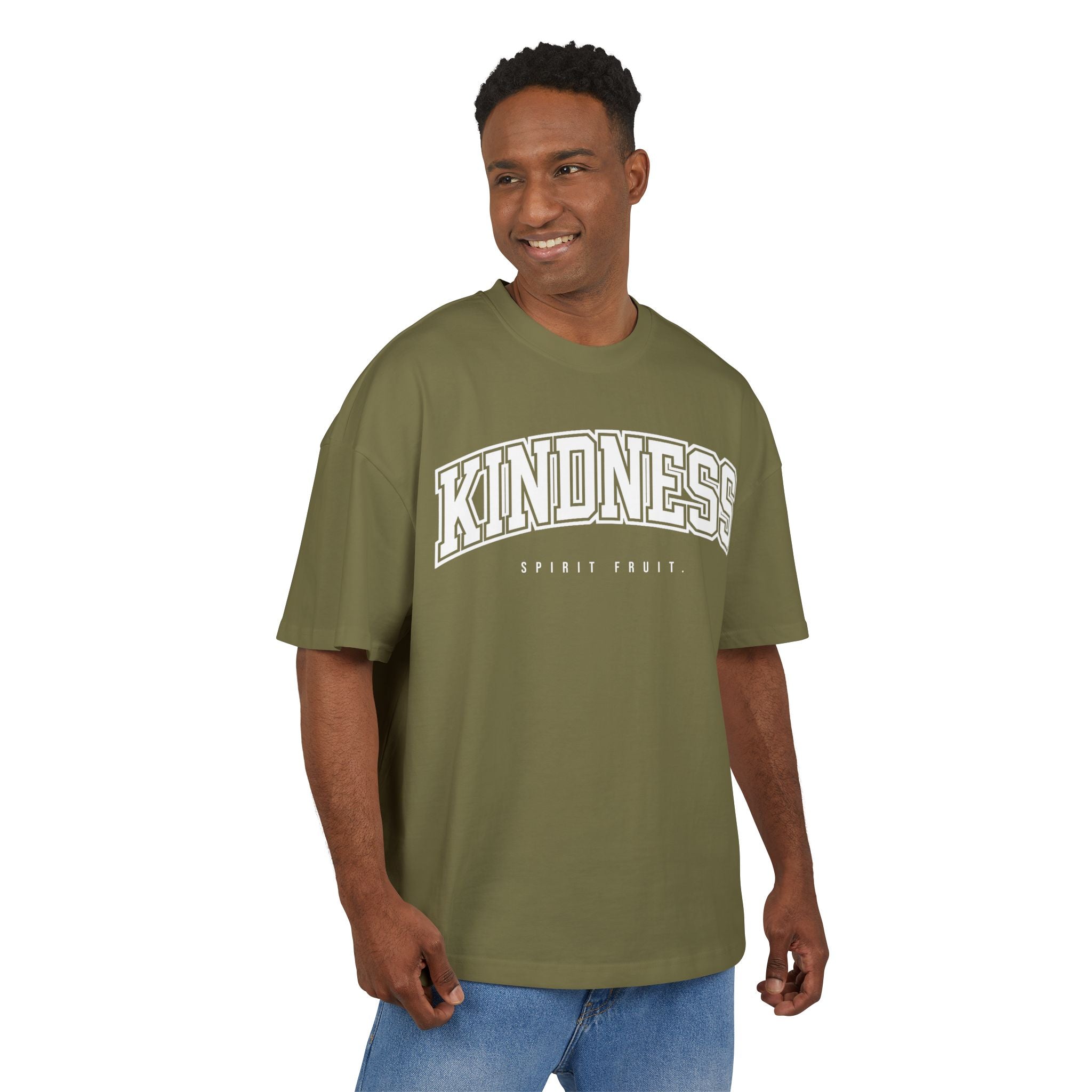 Kindness Graphic Tee — 'KINDNESS' Arch Collegiate Shirt (Spirit Fruit)