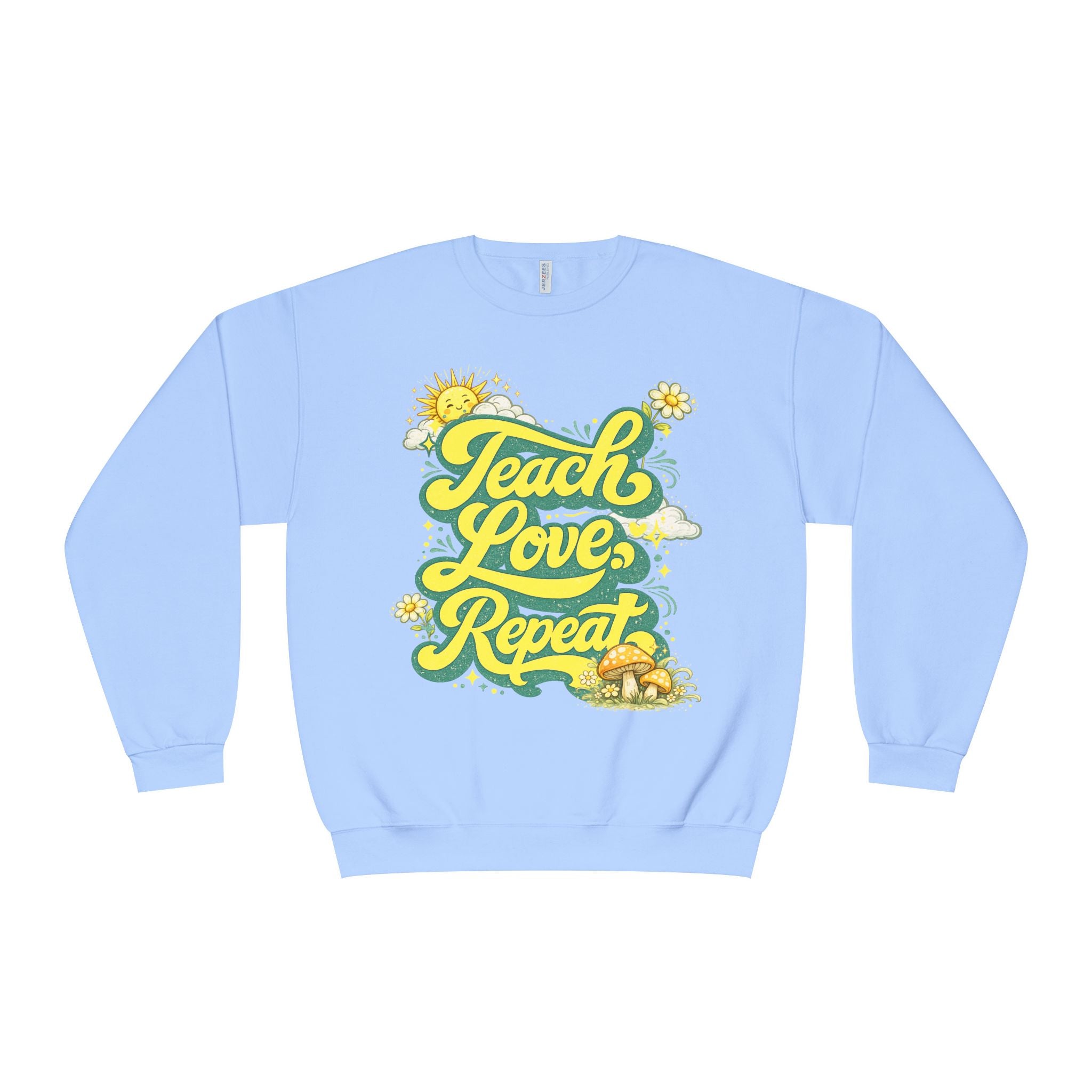 Teach Love Repeat Sweatshirt — Retro Teacher Crewneck