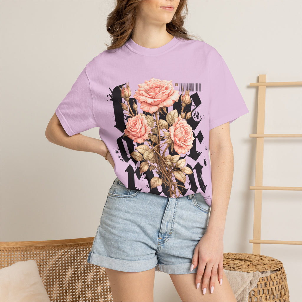 Gothic Pink Rose "Love After Ruin" T-Shirt