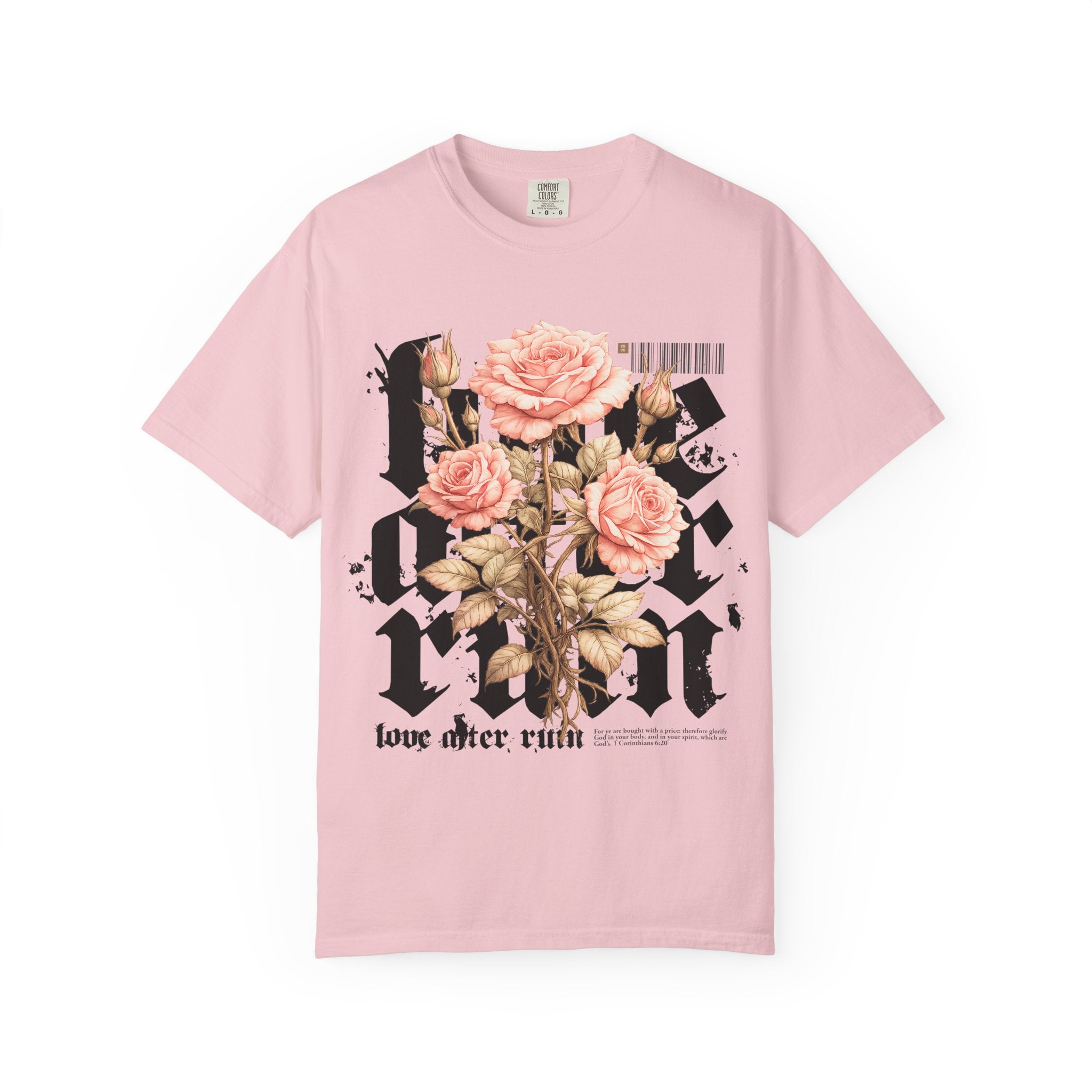 Gothic Pink Rose "Love After Ruin" T-Shirt