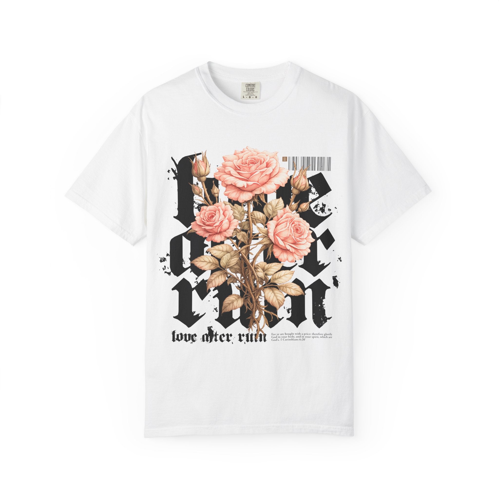 Gothic Pink Rose "Love After Ruin" T-Shirt