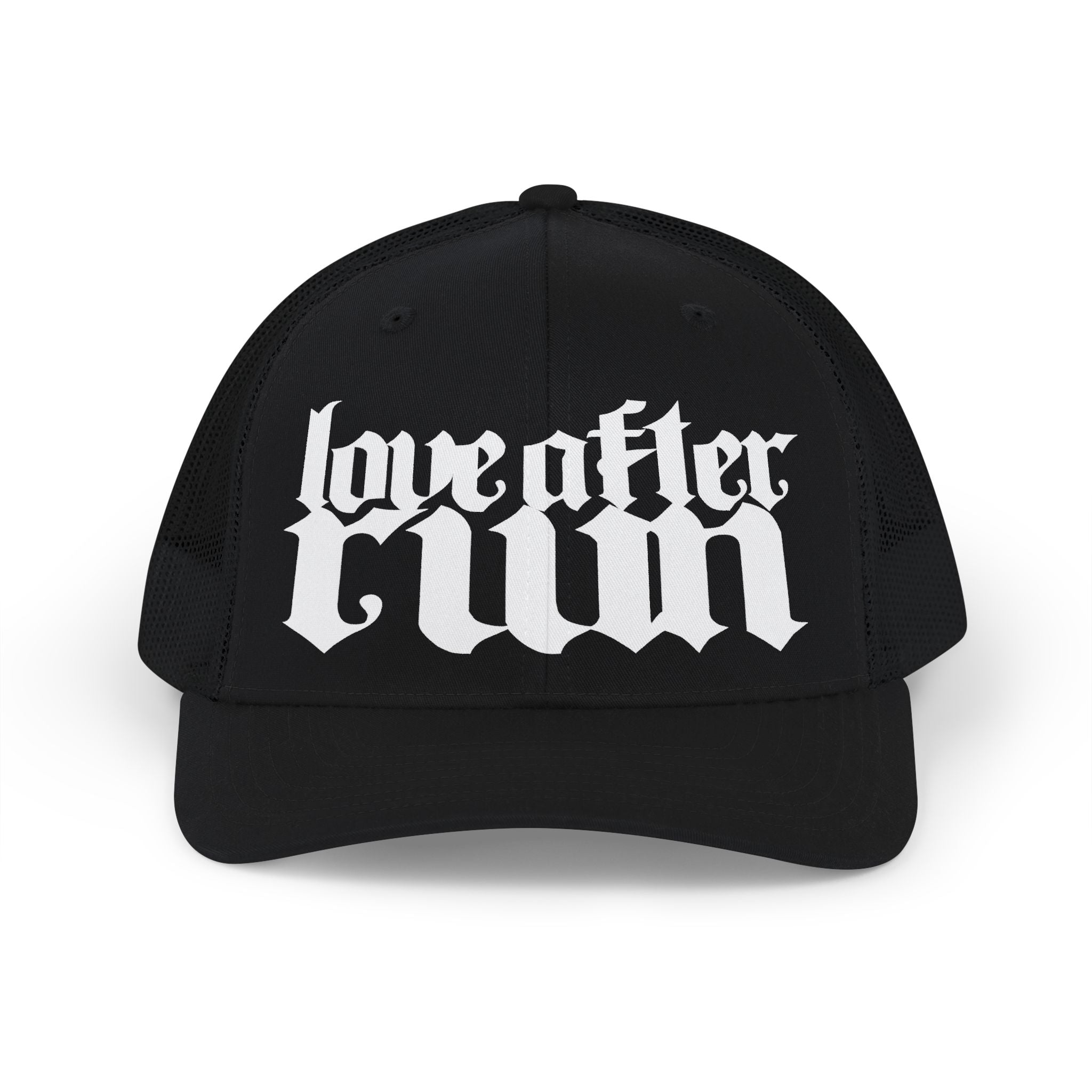 Trucker Cap — 'Love After Ruin' Gothic Logo Snapback
