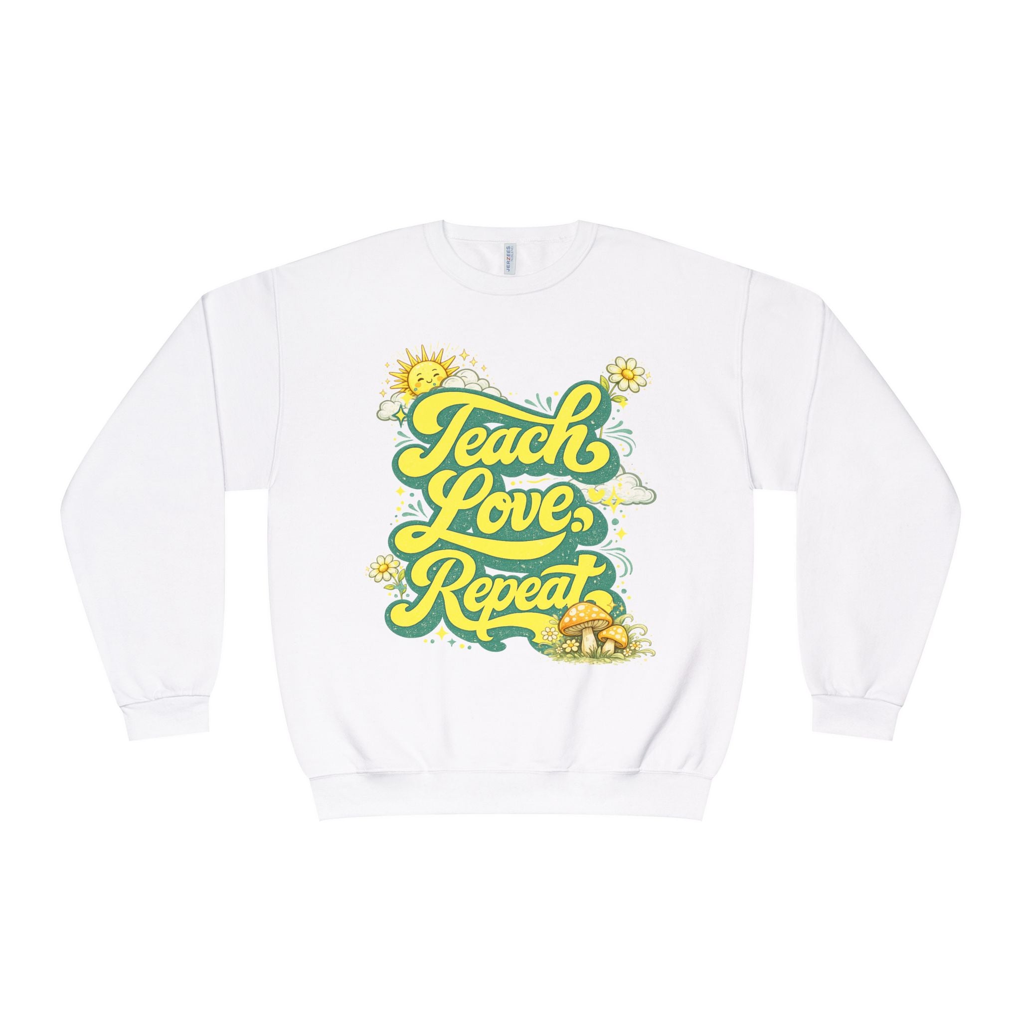 Teach Love Repeat Sweatshirt — Retro Teacher Crewneck