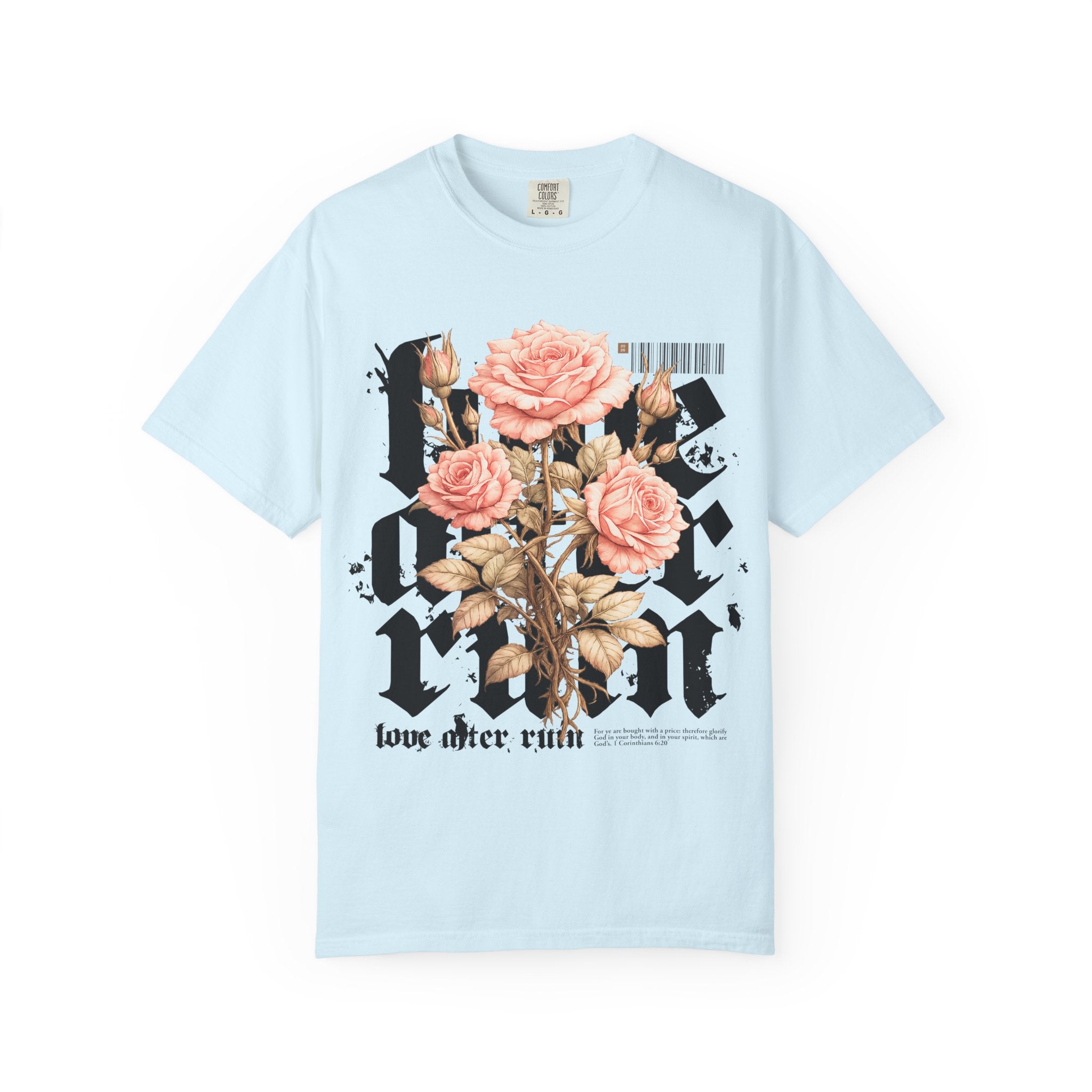 Gothic Pink Rose "Love After Ruin" T-Shirt