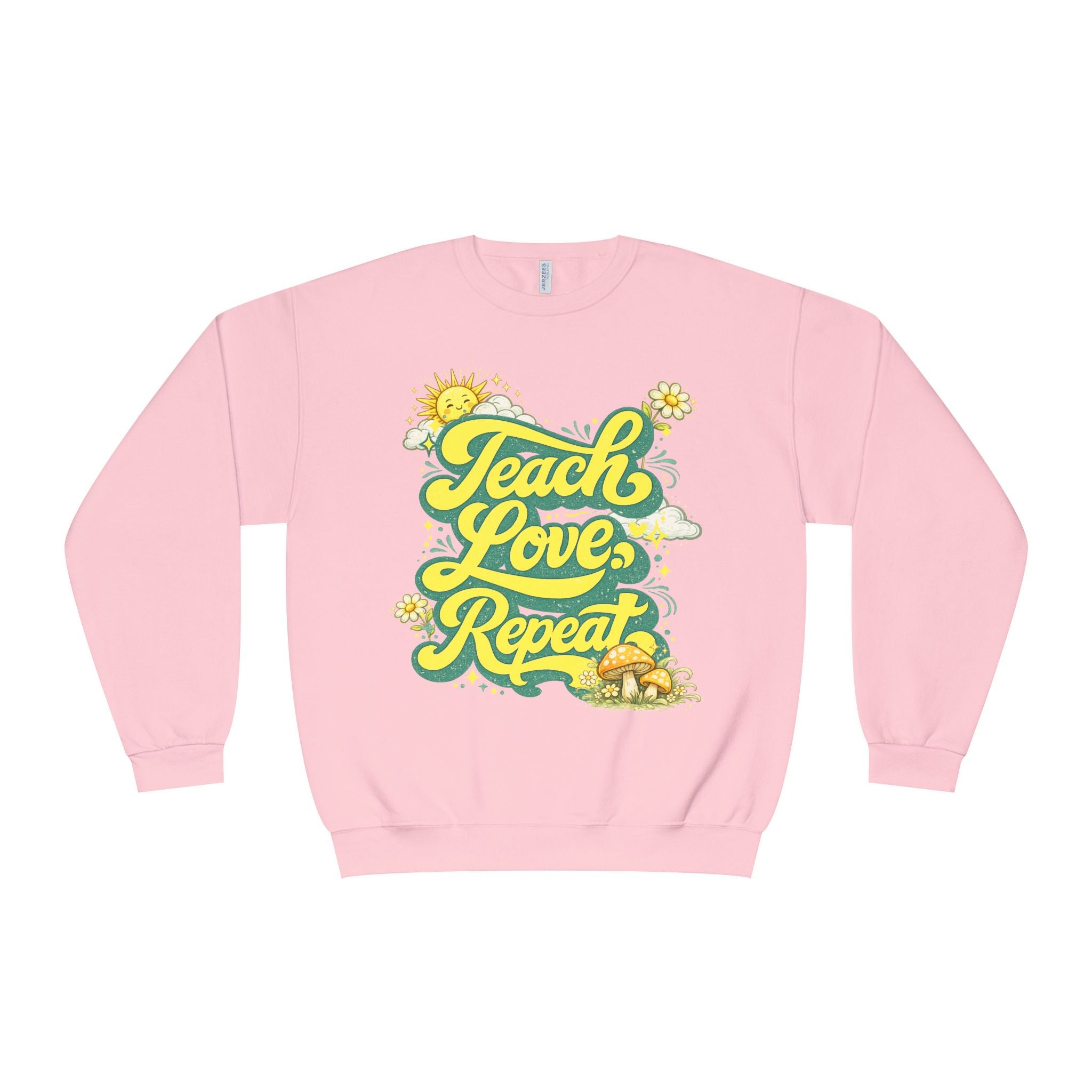 Teach Love Repeat Sweatshirt — Retro Teacher Crewneck