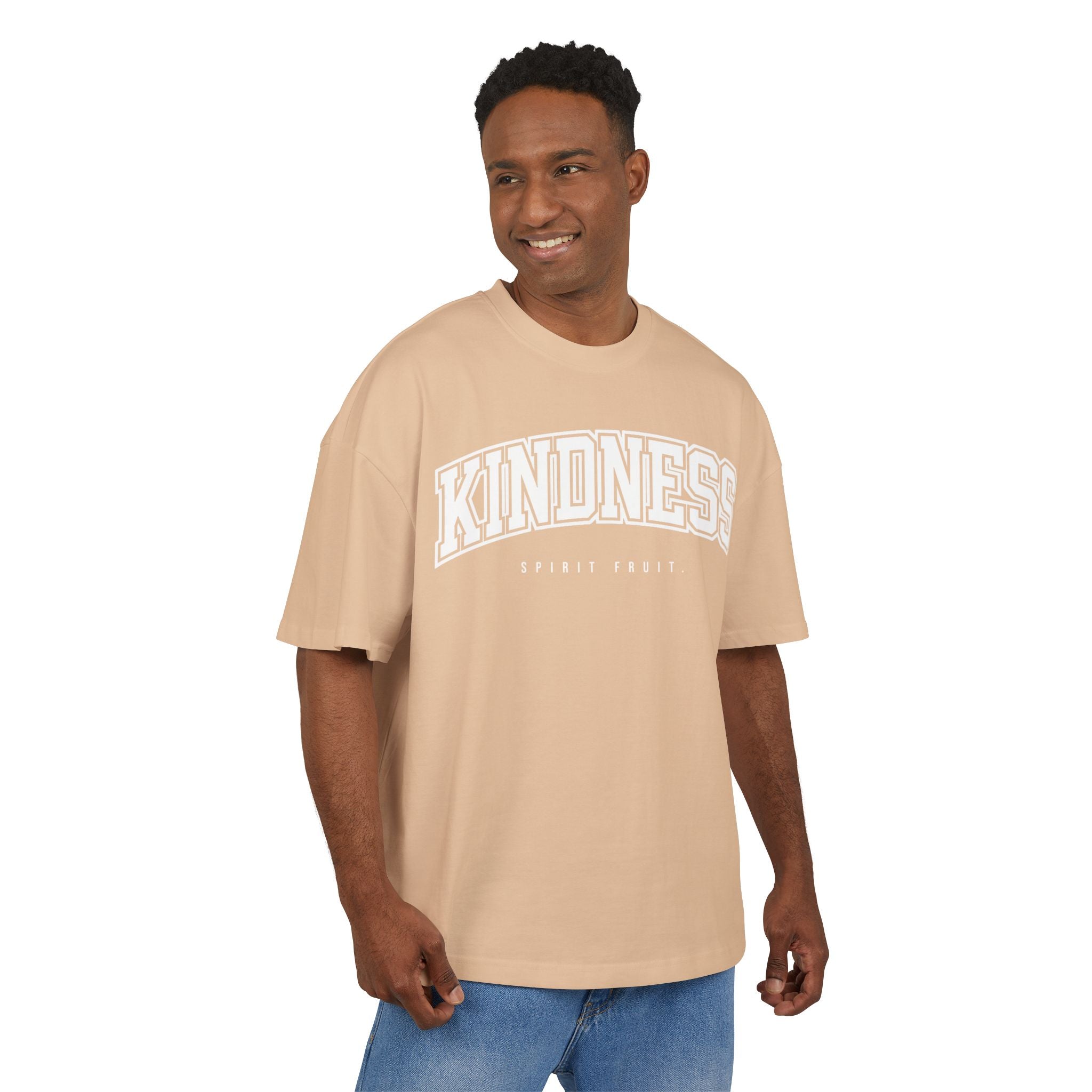 Kindness Graphic Tee — 'KINDNESS' Arch Collegiate Shirt (Spirit Fruit)