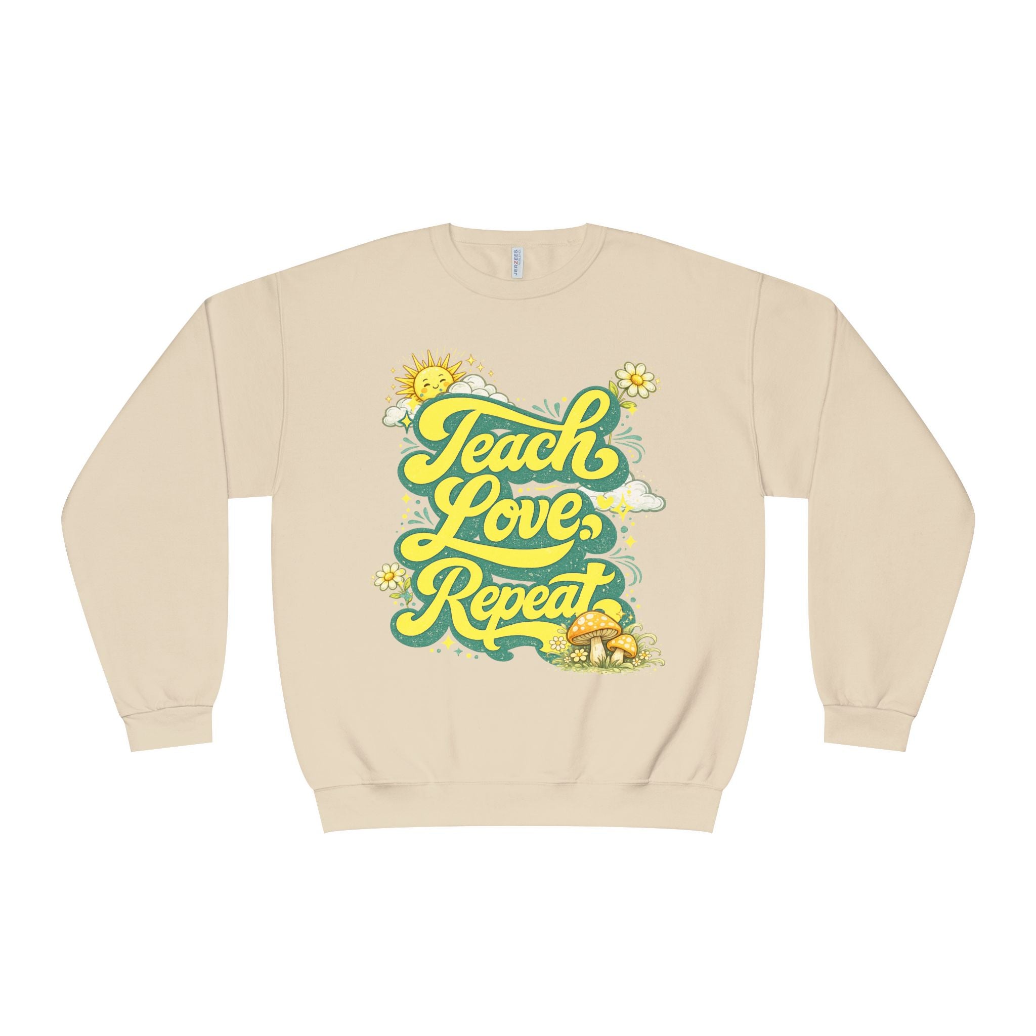 Teach Love Repeat Sweatshirt — Retro Teacher Crewneck