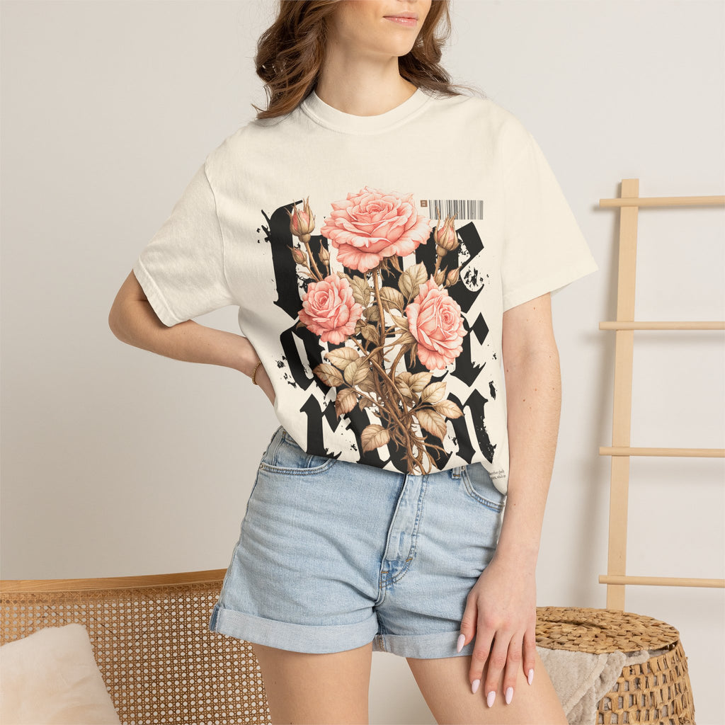 Gothic Pink Rose "Love After Ruin" T-Shirt