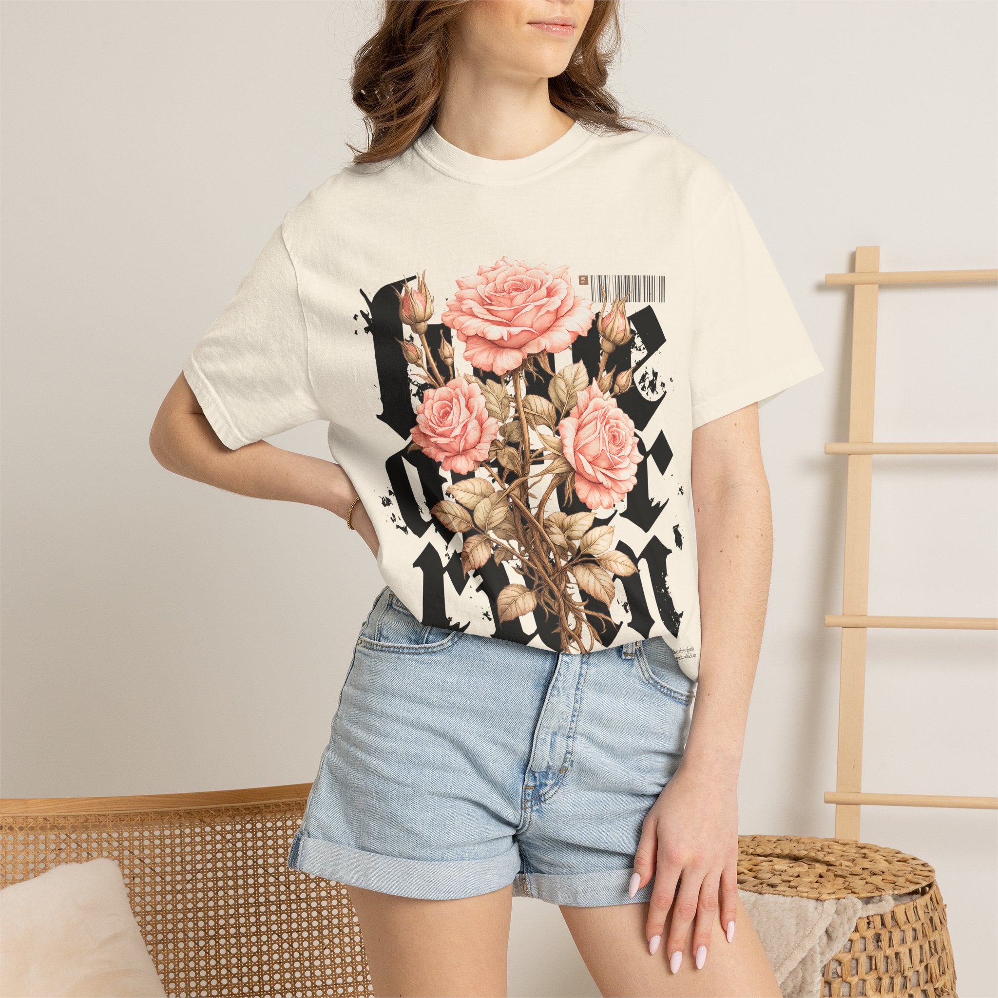 Gothic Pink Rose "Love After Ruin" T-Shirt