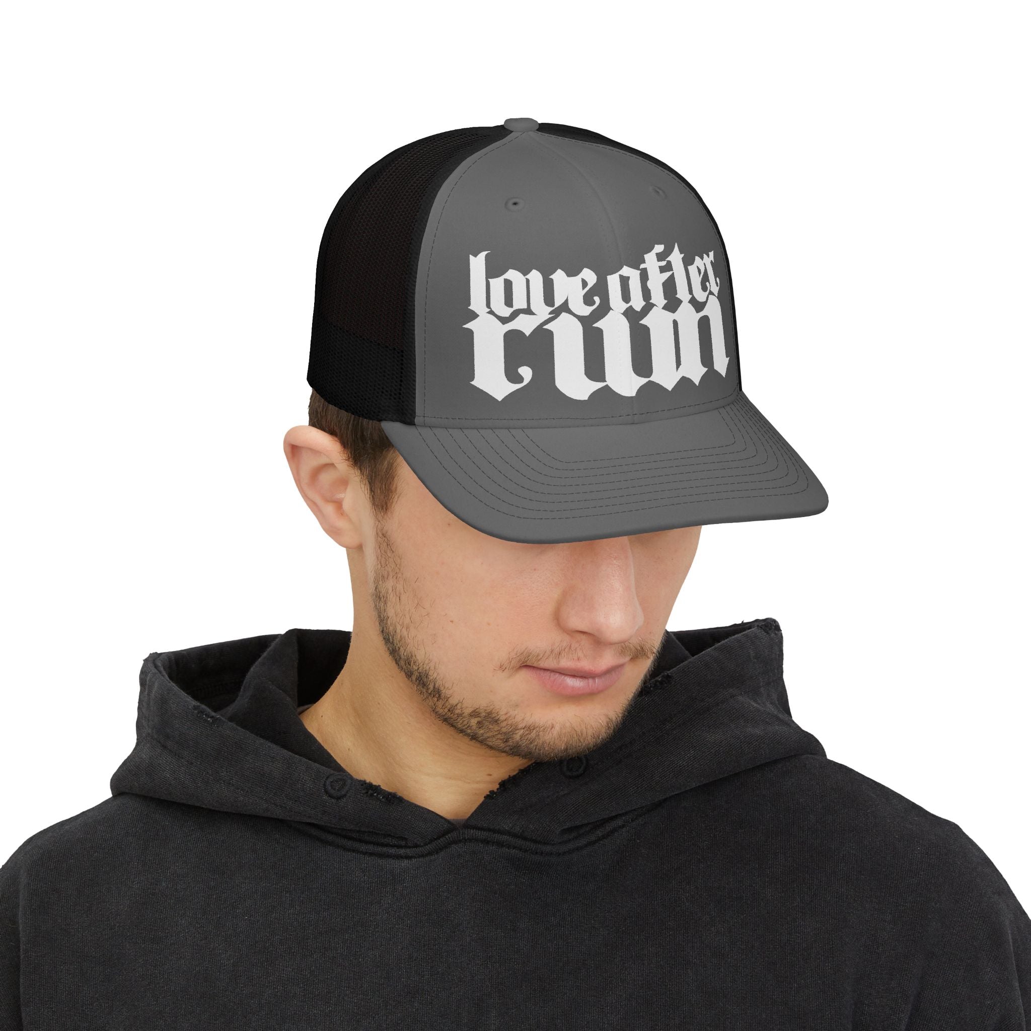 Trucker Cap — 'Love After Ruin' Gothic Logo Snapback