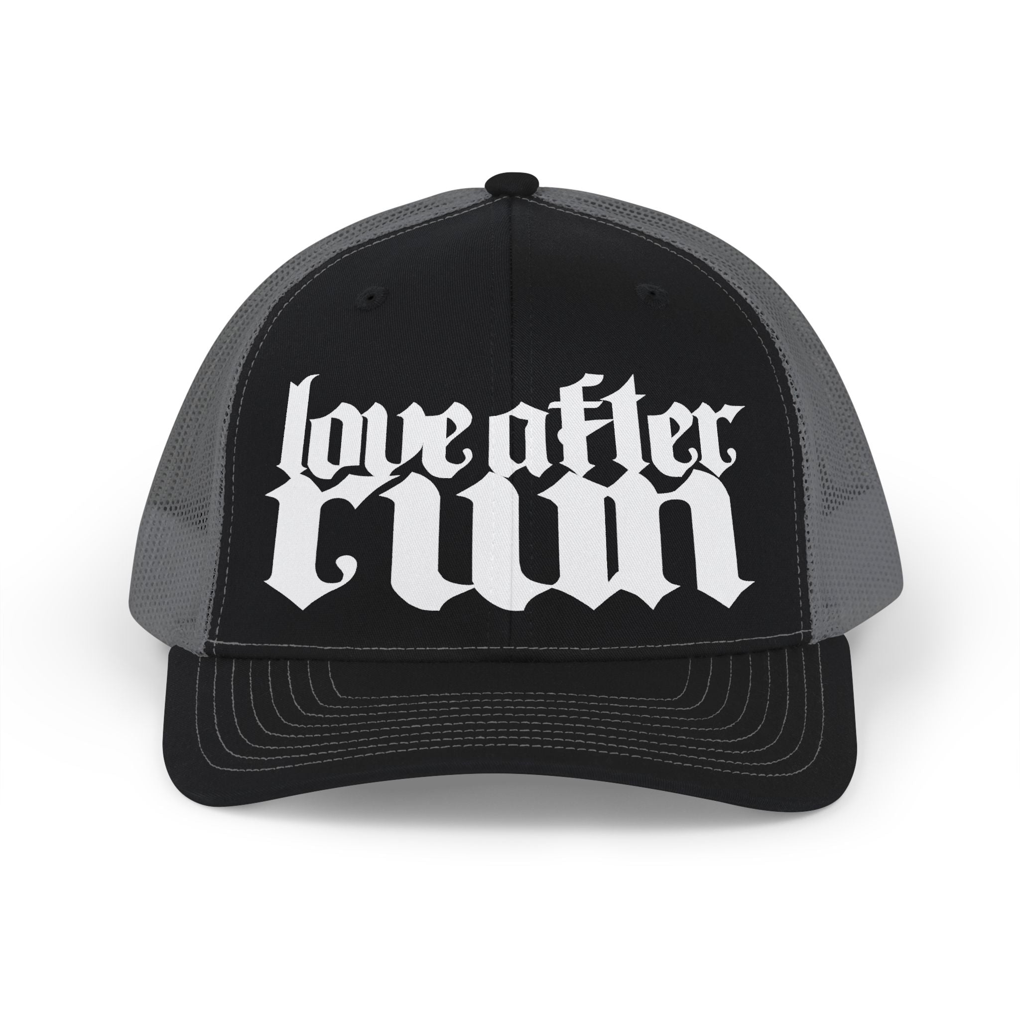 Trucker Cap — 'Love After Ruin' Gothic Logo Snapback