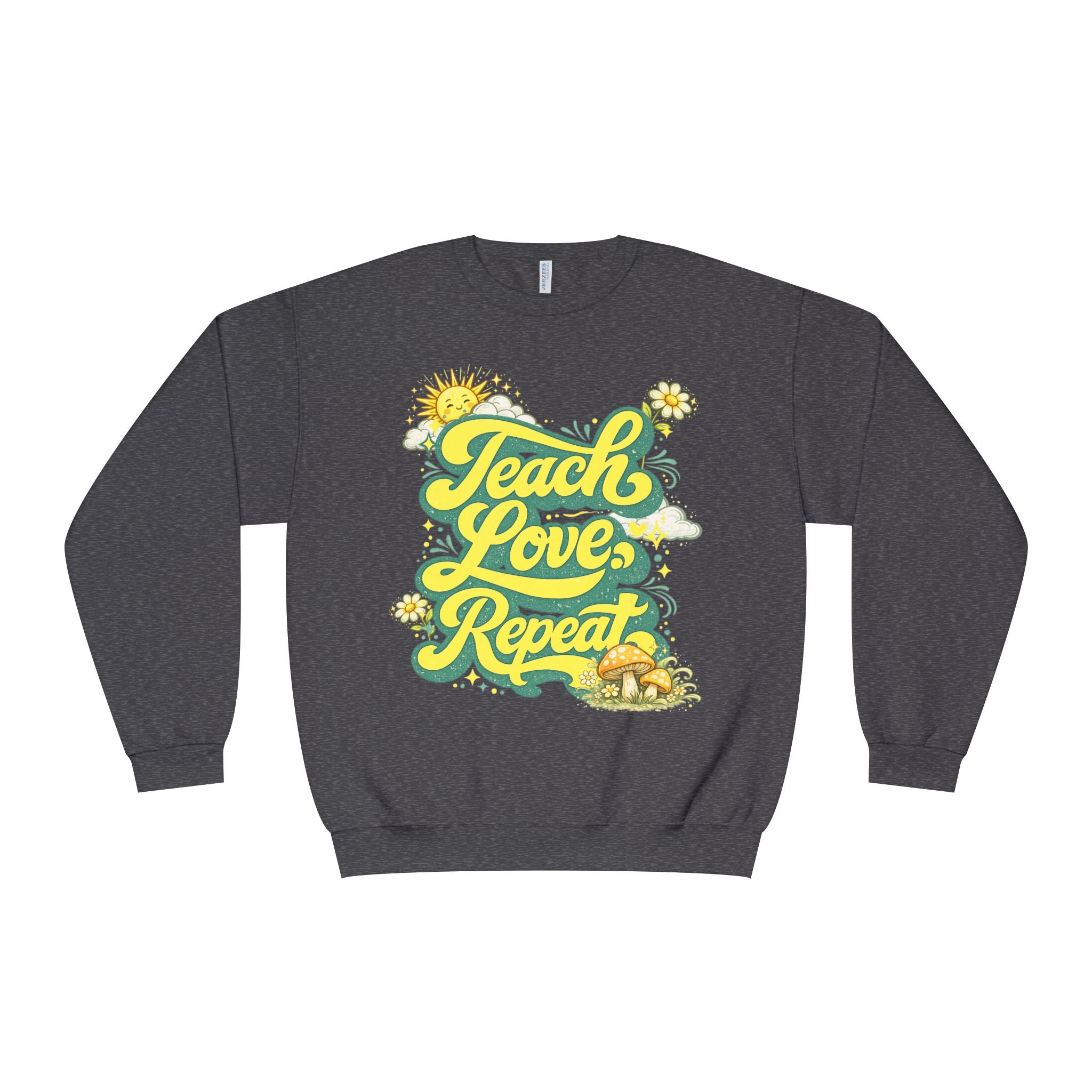 Teach Love Repeat Sweatshirt — Retro Teacher Crewneck