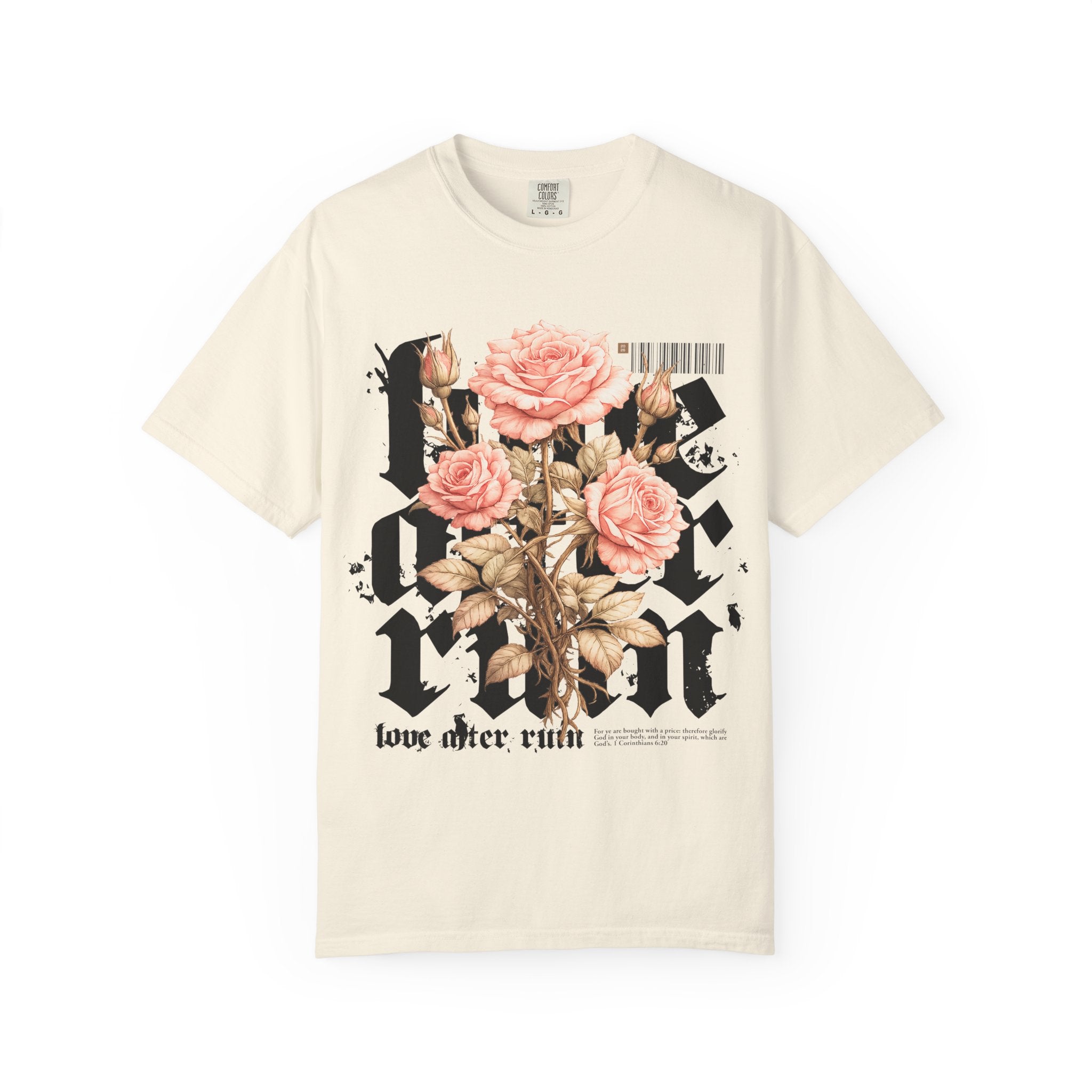 Gothic Pink Rose "Love After Ruin" T-Shirt