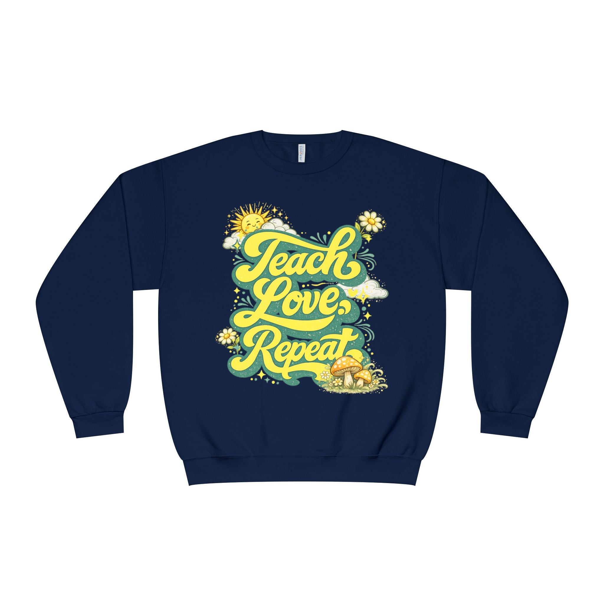 Teach Love Repeat Sweatshirt — Retro Teacher Crewneck