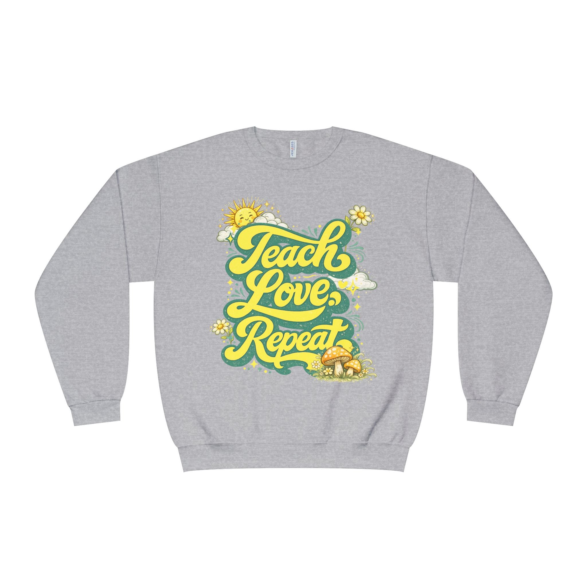 Teach Love Repeat Sweatshirt — Retro Teacher Crewneck