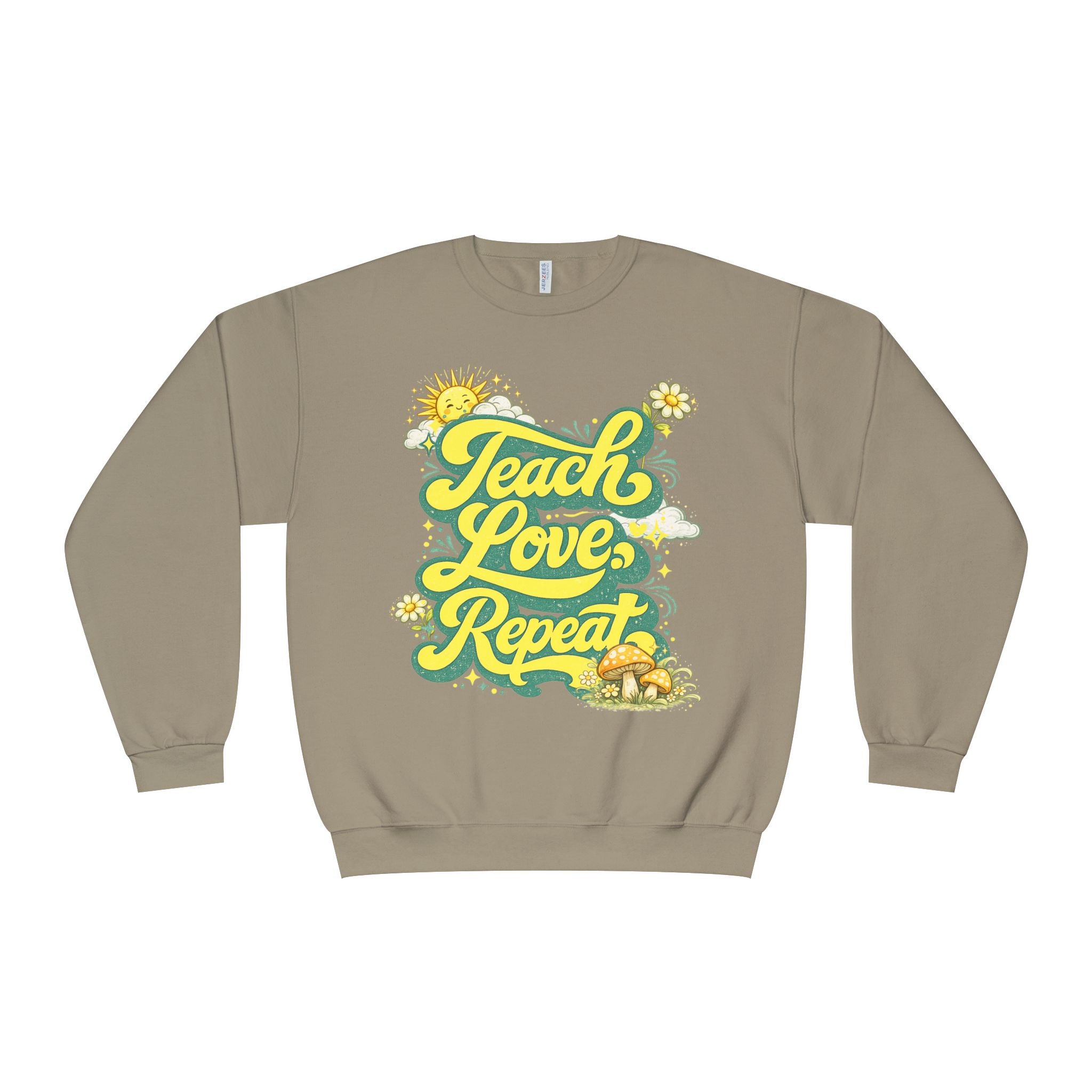 Teach Love Repeat Sweatshirt — Retro Teacher Crewneck