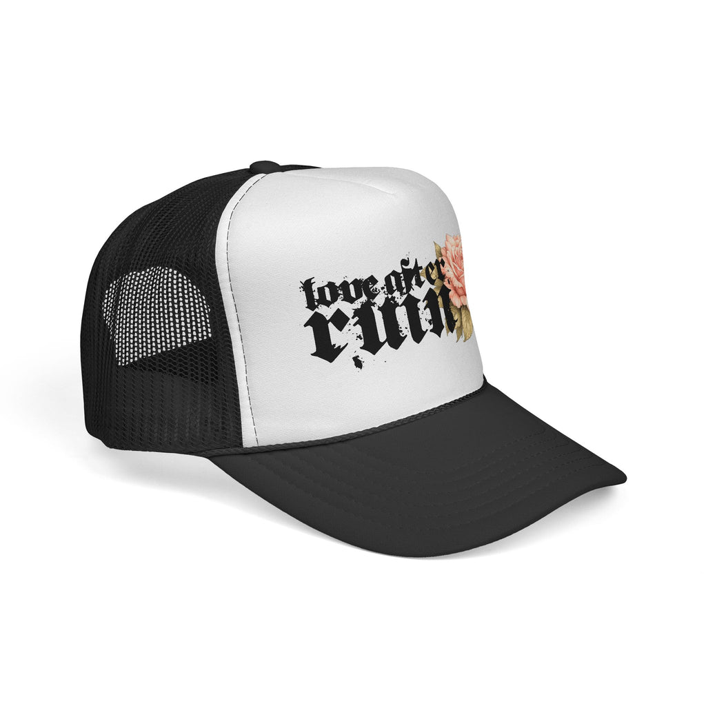 Trucker Cap — ‘Love After Ruin’ Floral Gothic Mesh Hat