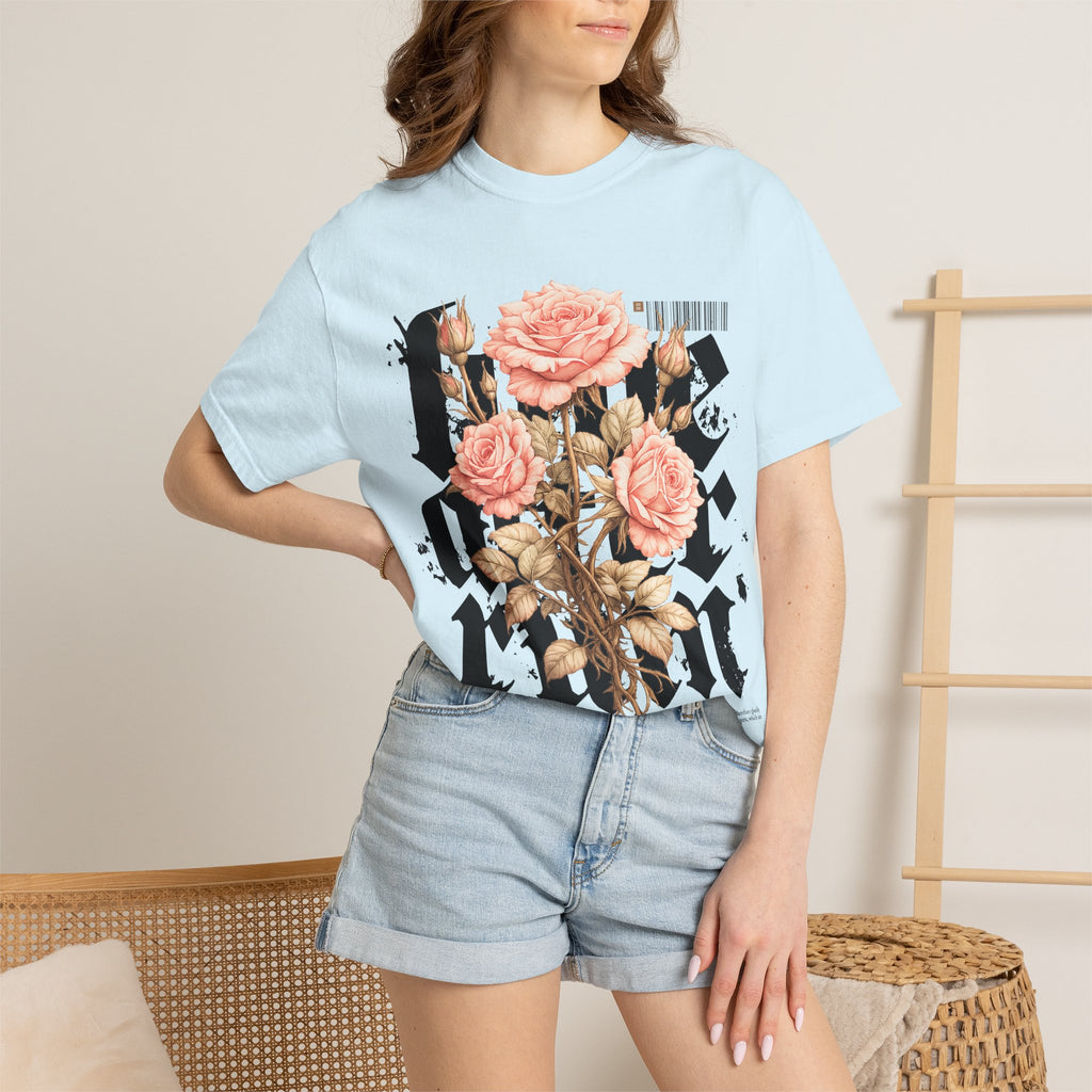 Gothic Pink Rose "Love After Ruin" T-Shirt