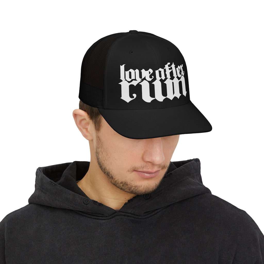 Trucker Cap — 'Love After Ruin' Gothic Logo Snapback