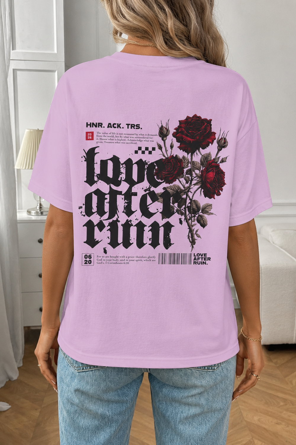 Gothic Rose "Love After Ruin" T-Shirt - Mini graphic